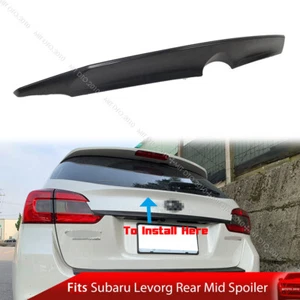 Matte Black Rear Middle Trunk Spoiler Fit For Subaru LEVORG Wagon 2014-2020 - Foto 1 di 6