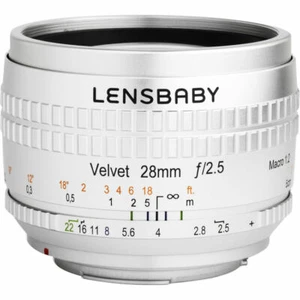 Lente de terciopelo Lensbaby 28 mm f/2,5 para Canon EF (plateado) - Imagen 1 de 2