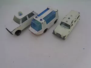 3x Vintage Streichholzschachtel Spielzeug - Binz Krankenwagen, Stretcha Fetcha, Polizeipatrouille - Bild 1 von 8