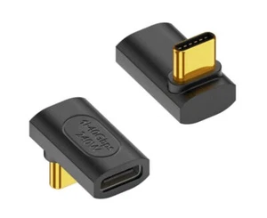 USB C 4.0 Fast Charge EPR Adapter 240W 40Gbps | Up/Down Angle Male to Female - Picture 1 of 8