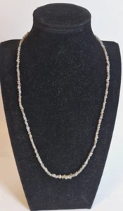 Halskette aus silbergrau Rohdiamanten  28,0 ct - Verschluß 925er Silber  - L 812 - Bild 1 von 5