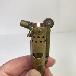 VTG 1920s WWI Brass IFA Windproof Trench Lighter IMCO Austria Pat 105107 WORKS - Picture 1 of 10