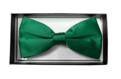 New formal men polyester pre tied Big size Bow tie wedding party Emerald Green - Image 1 of 3