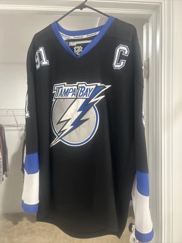 Reebok Steven Stamkos Tampa Bay Lightning Bolts NHL Jersey Black Size 48 Cover