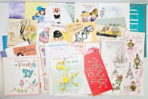 Large Lot of 35+ Vintage Variety Greeting Cards Ephemera Scrapbook - Picture 1 of 7