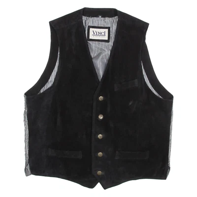 VINCL CASUAL Mens Waistcoat Black L - Image 1 of 4