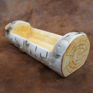 Department 56 BIRKENRINDE 9" Cracker Relish Schale Vintage Holzmaserung Japan - Bild 1 von 7