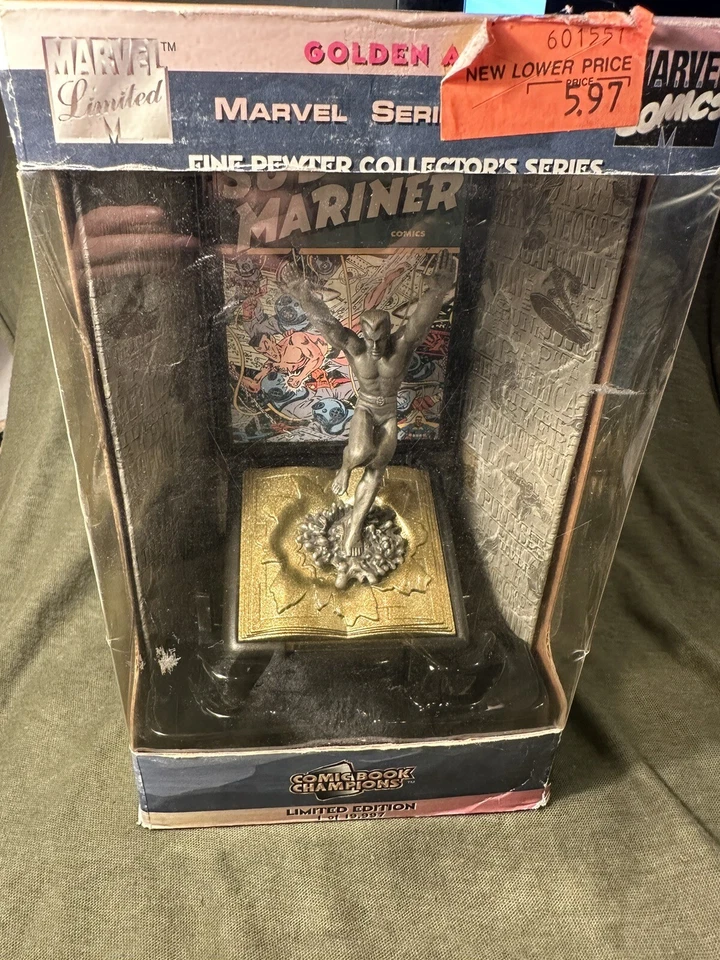 Figura de peltre fino SUB-MARINER de la Edad de Oro de los Campeones de Cómic de 1997 EN CAJA Foto 1 de 4