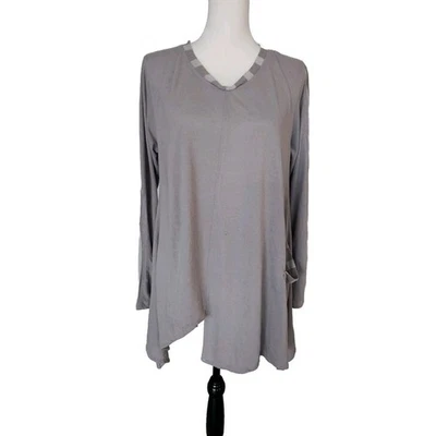 Kekoo дизайн ассиметричный вискозы льна искусства носить блузка джемпер верхний размер 2 США 12 - Изображение 1 из 4