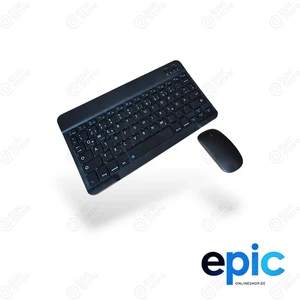 Mini teclado inalámbrico Bluetooth con ratón RGB en SET diseño alemán QWERTZ - Imagen 1 de 14