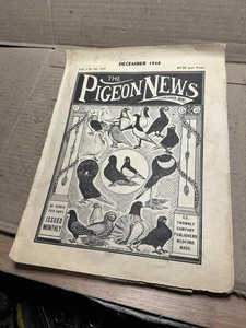 Vintage The Pigeon News Dezember 1948 Zeitschrift Antik Selten Sammlerstück - Bild 1 von 5