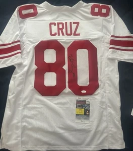 VICTOR CRUZ SIGNED AUTOGRAPHED GIANTS CUSTOM JERSEY JSA CERT COA STOCK IMAGE - Picture 1 of 3