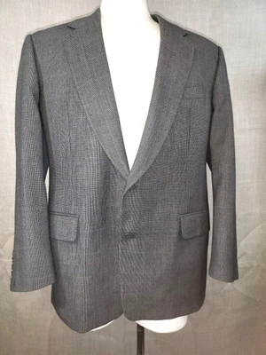 Alan Flusser Blazer  SZ 44 R  Gray Tweed  Sport Coat Jacket Wool Made in Canada Foto 1 de 4