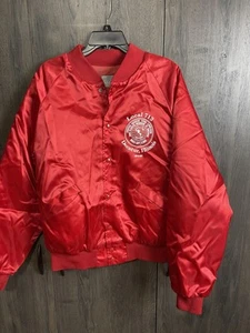 Vintage Pro Fit Local 713 Decatur Illinois Union Satin Bomberjacke Erwachsene Large - Bild 1 von 7