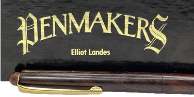 Elliot Landes Hardwood Ballpoint Pen 5.5” w/ Box & Paperwork PENMAKER - Image 1 of 4