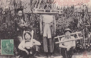 NINH-BINH - Gefangene Piratenfrauen TONKIN Gefangene Indochina Vietnam - Bild 1 von 2