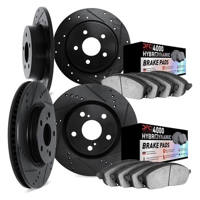 For Hyundai Sonata 09-15 Brake Kit DFC Drilled & Slotted Front & Rear Brake Kit Foto 1 de 4