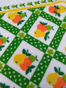 Vintage Küchen Frottee Handtuch BUNTE FRÜCHTE 25X15 Retro Küchendeko - Bild 1 von 5