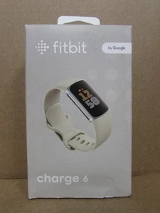 Fitbit Charge 6 Fitness Tracker - Porcelain Band/Silver Case SEALED [28F] - Picture 1 of 5