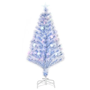 HOMCOM Artificial Fibre Optic Christmas Tree Seasonal Decoration w/ 16 LED - Picture 1 of 11