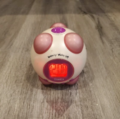 Timex T156WP Wacky Wake-Up Shake N Wake Rosa Blanco Vibrador Hablando Reloj Despertador Foto 1 de 4