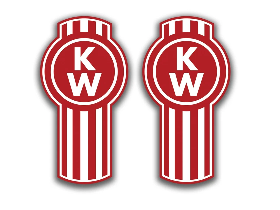 2 calcomanías adhesivas de vinilo laminado troquelado con logotipo Kenworth elige tamaños camiones Foto 1 de 4