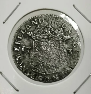 1730" Dutch Netherlands Voc Colonial 6 Stuiver Ship Zeeland Silver Coin_U64 - Picture 1 of 6