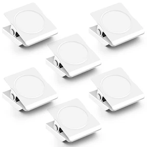 6 Pack Magnetic Clips Heavy Duty, Fridge Magnets Clips, Strong Magnets for Wh... - Picture 1 of 6
