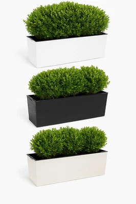 Chisel Trough Plant Pot Long Plastic Planter Home Garden Window Herb Flower Box - Image 1 of 4