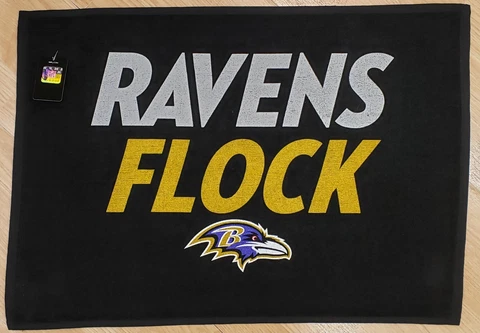 BALTIMORE RAVENS RALLY TOWEL "RAVENS FLOCK" OFFICIALLY LICENSED BRAND NEW NWT Cover