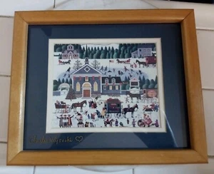 Charles Wysocki Calendar Page Art Signed Framed Matted 1990s- early 2000s - Picture 1 of 12