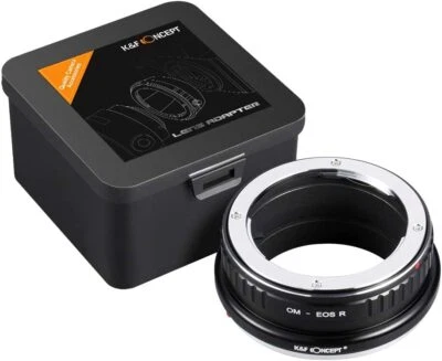 K&F Concept Lens Mount Adapter for Olympus OM Mount Lens to Canon EOS R Cameras - Image 1 of 4