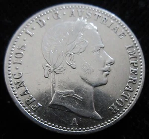 MDS AUSTRIA IMPERIO HABSBURGO 1/4 FLORÍN 1858 A "FRANZ JOSEPH I." PLATA #A1 - Imagen 1 de 2