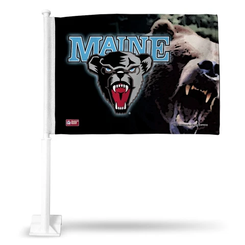 University Maine Black Bears NCAA Licensed 11X14 Window Mount 2-Sided Car Flag Cover