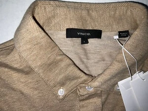 NWT Vince Cotton/Cashmere/Spandex Long Sleeve Desert Sand Size L - Picture 1 of 6