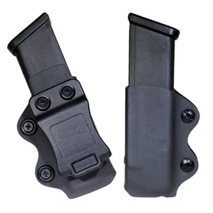 IWB/OWB Gun Holster Single Magazine Case Fits Glock 17 19 26/23/27/31/32/33 M9 - Bild 1 von 5