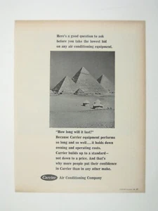Vintage Carrier Air Conditioning Print Ad Pyramids Egypt 1966 - Picture 1 of 2