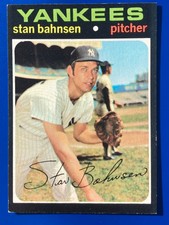 1971 topps baseball #184 Stan Bahnsen New York Yankees EX+
