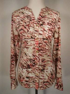 Beautiful Women's Small 212 Collection Multi-Color Design Long Sleeve Blouse GUC Foto 1 de 4