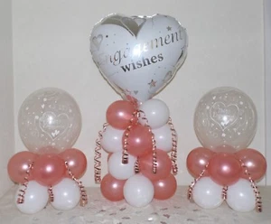 COMPROMISO - Oro Rosa - Paquete de 3 Juego de Fiesta - Mesa Globo Decoración Exhibición Kit - Imagen 1 de 1
