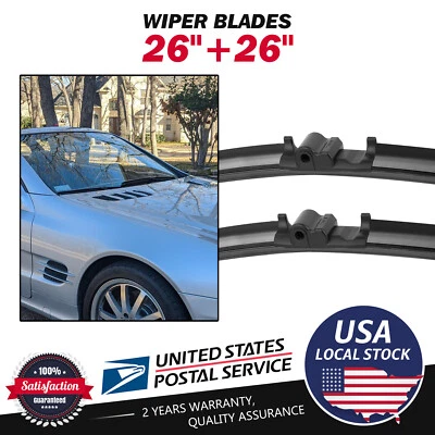 26"+26" Front Genuine Windshield Wiper Blades For Mercedes-Benz SL550 2007-2011 - Изображение 1 из 4