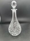Vintage Crystal Cut Glass Sherry Decanter (30cm Tall With Stopper)