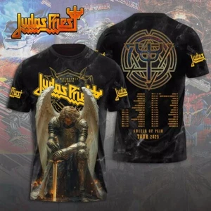 Camiseta 3D Judas Priest Shield Of Pain Tour 2025 - Imagen 1 de 3