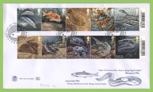 G.B. 2014 Sustainable Fish set on u/a Stuart First Day Cover, Fishguard - Picture 1 of 1