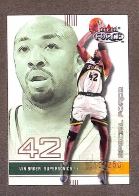 2001-02 Fleer Force #164 Vin Baker Special Force /250 - Image 1 of 3