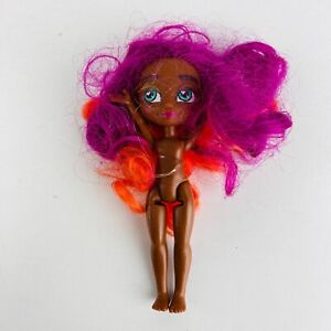 Hairamazing Two Tone Colorblock Hair Turquoise Eyes 4" Doll Movable Legs Arms