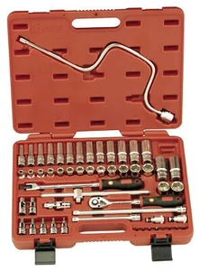 Genius Tools 54 Piece 3/8 "Dr. Metric Hand Socket & Hex Bit Socket Set - EU-354M - Imagen 1 de 1