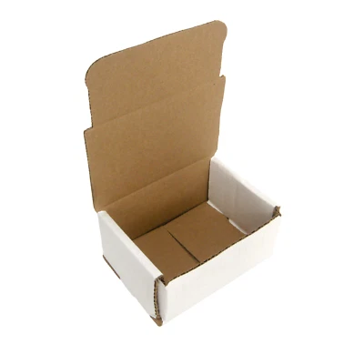 White Corrugated Shipping Mailer Packing Boxes 4x3x2 Inch Interior 50 Pack - Image 1 of 4