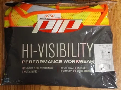 PIP 302-0211-LY/M ANSI Class 2 and CAN/CSA Z96 Mesh Vest - Medium - Image 1 of 3