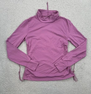 Title Nine Shirt Top Women's Size Medium Purple Long Sleeve Cinch Ties Outdoor - Picture 1 of 6